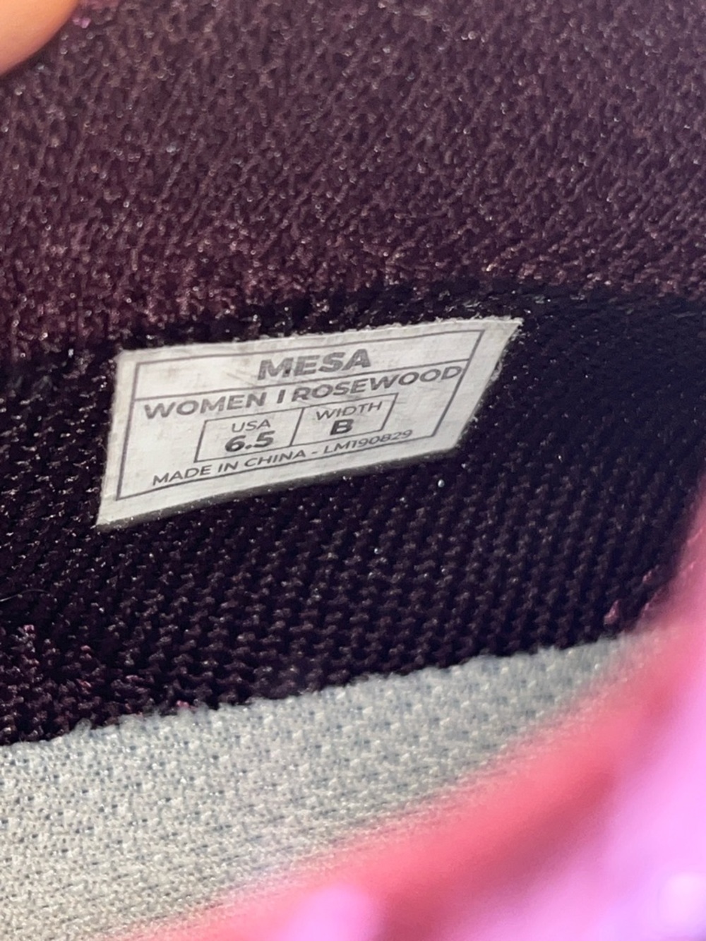 Lems Mesa Trail Shoes Rosewood Pink Minimalist Hiking Sneakers 6.5 - Picture 8 of 8